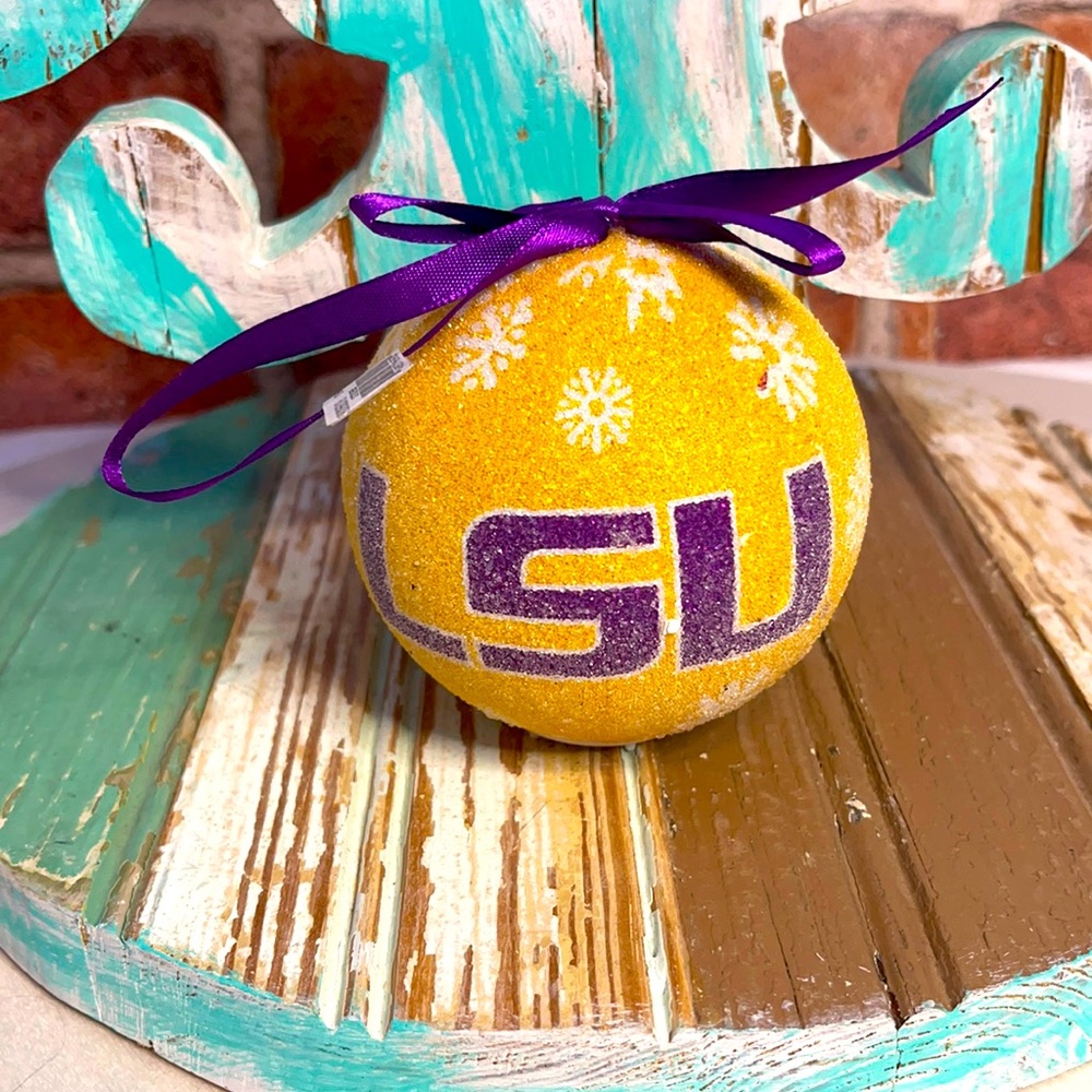 🔥 SALE LSU Ornament purple and gold